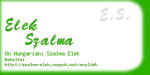 elek szalma business card